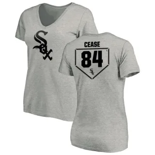 Dylan Cease Women's Chicago White Sox RBI Slim Fit V-Neck T-Shirt - Heathered Gray