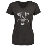 Dylan Covey Women's Chicago White Sox Base Runner Tri-Blend T-Shirt - Black