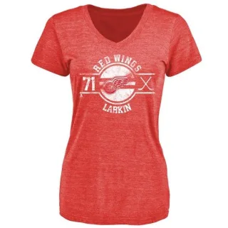 Dylan Larkin Women's Detroit Red Wings Insignia Tri-Blend T-Shirt - Red