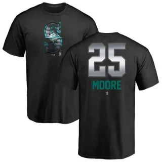 Dylan Moore Seattle Mariners Midnight Mascot T-Shirt - Black