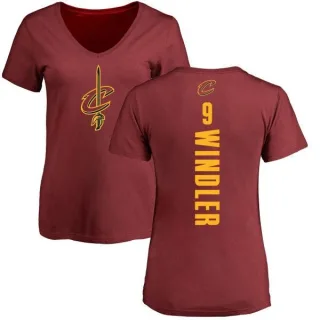 Dylan Windler Women's Cleveland Cavaliers Maroon Backer T-Shirt