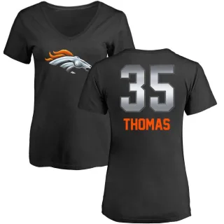 Dymonte Thomas Women's Denver Broncos Midnight Mascot T-Shirt - Black