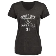 Earl Averill Women's Chicago White Sox Base Runner Tri-Blend T-Shirt - Black