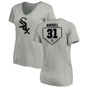 Earl Averill Women's Chicago White Sox RBI Slim Fit V-Neck T-Shirt - Heathered Gray