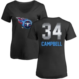 Earl Campbell Women's Tennessee Titans Midnight Mascot T-Shirt - Black