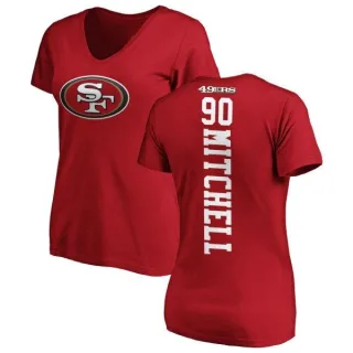 Earl Mitchell Women's San Francisco 49ers Backer Slim Fit T-Shirt - Red