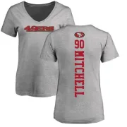 Earl Mitchell Women's San Francisco 49ers Backer V-Neck T-Shirt - Ash