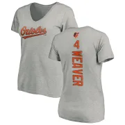 Earl Weaver Women's Baltimore Orioles Backer Slim Fit T-Shirt - Ash