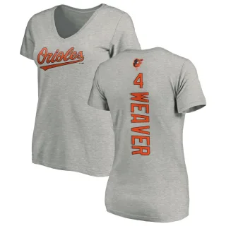 Earl Weaver Women's Baltimore Orioles Backer Slim Fit T-Shirt - Ash