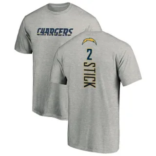 Easton Stick Los Angeles Chargers Name & Number T-Shirt - Heather Gray