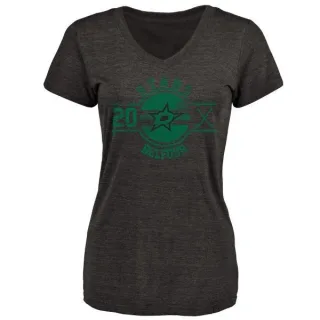 Ed Belfour Women's Dallas Stars Insignia Tri-Blend T-Shirt - Black