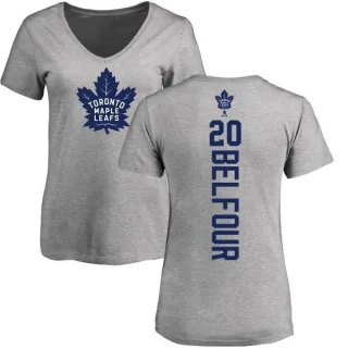 Ed Belfour Women's Toronto Maple Leafs Backer T-Shirt - Ash