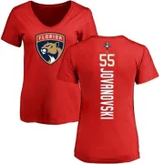 Ed Jovanovski Women's Florida Panthers Backer T-Shirt - Red