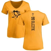 Ed Olczyk Women's Pittsburgh Penguins One Color Backer T-Shirt - Gold