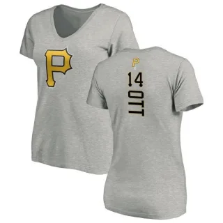 Ed Ott Women's Pittsburgh Pirates Backer Slim Fit T-Shirt - Ash