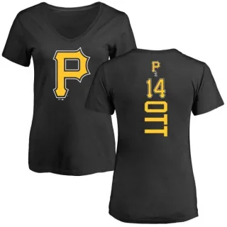 Ed Ott Women's Pittsburgh Pirates Backer Slim Fit T-Shirt - Black