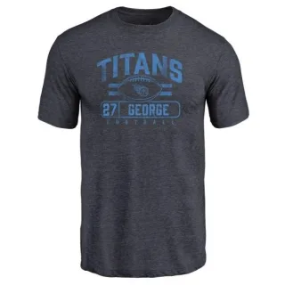 Eddie George Tennessee Titans Flanker Tri-Blend T-Shirt - Navy