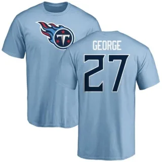 Eddie George Tennessee Titans Name & Number Logo T-Shirt - Light Blue