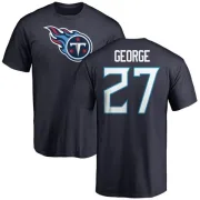 Eddie George Tennessee Titans Name & Number Logo T-Shirt - Navy