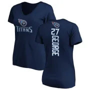 Eddie George Women's Tennessee Titans Backer Slim Fit T-Shirt - Navy