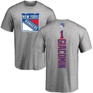 Eddie Giacomin New York Rangers Backer T-Shirt - Ash