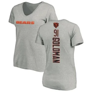 Eddie Goldman Women's Chicago Bears Backer V-Neck T-Shirt - Ash