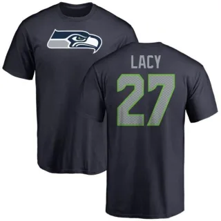 Eddie Lacy Seattle Seahawks Name & Number Logo T-Shirt - Navy