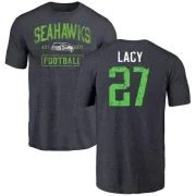 Eddie Lacy Seattle Seahawks Navy Distressed Name & Number Tri-Blend T-Shirt