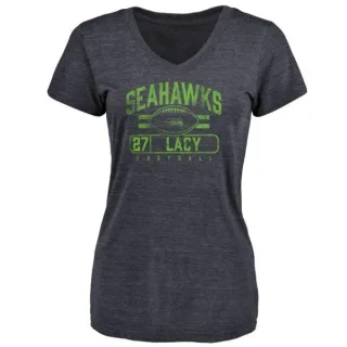 Eddie Lacy Women's Seattle Seahawks Flanker Tri-Blend T-Shirt - Navy