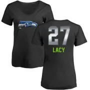 Eddie Lacy Women's Seattle Seahawks Midnight Mascot T-Shirt - Black