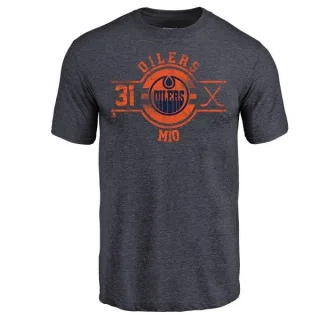 Eddie Mio Edmonton Oilers Insignia Tri-Blend T-Shirt - Navy