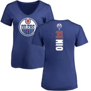 Eddie Mio Women's Edmonton Oilers Backer T-Shirt - Royal