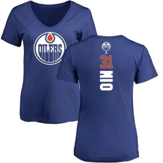 Eddie Mio Women's Edmonton Oilers Backer T-Shirt - Royal