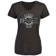 Eddie Shack Women's Los Angeles Kings Insignia Tri-Blend T-Shirt - Black