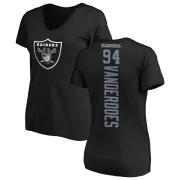 Eddie Vanderdoes Women's Oakland Raiders Backer Slim Fit T-Shirt - Black