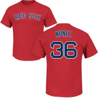 Eduardo Nunez Boston Red Sox Name & Number T-Shirt - Scarlet