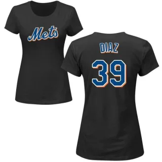 Edwin Diaz Women's New York Mets Name & Number T-Shirt - Black