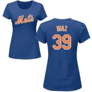 Edwin Diaz Women's New York Mets Name & Number T-Shirt - Royal