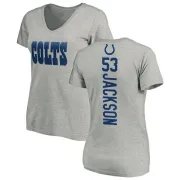 Edwin Jackson Women's Indianapolis Colts Backer V-Neck T-Shirt - Ash