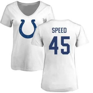 E.J. Speed Women's Indianapolis Colts Name & Number Logo Slim Fit T-Shirt - White