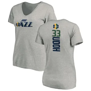 Ekpe Udoh Women's Utah Jazz Ash Backer T-Shirt