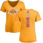 Elgin Baylor Women's Los Angeles Lakers Gold Backer T-Shirt