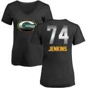 Elgton Jenkins Women's Green Bay Packers Midnight Mascot T-Shirt - Black