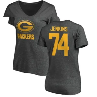 Elgton Jenkins Women's Green Bay Packers One Color T-Shirt - Ash