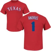 Elvis Andrus Texas Rangers Name & Number T-Shirt - Red