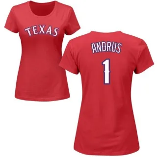 Elvis Andrus Women's Texas Rangers Name & Number T-Shirt - Red