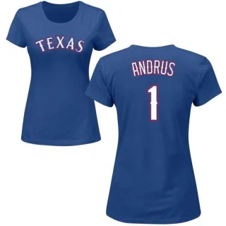 Elvis Andrus Women's Texas Rangers Name & Number T-Shirt - Royal