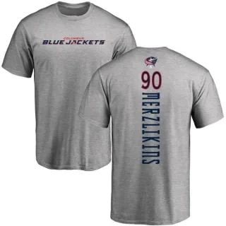 Elvis Merzlikins Columbus Blue Jackets Backer T-Shirt - Ash