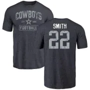 Emmitt Smith Dallas Cowboys Name & Number Tri-Blend T-Shirt - Navy