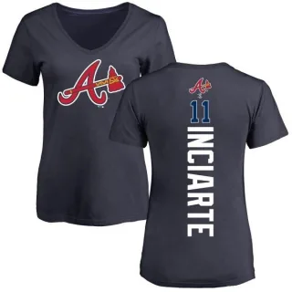 Ender Inciarte Women's Atlanta Braves Backer Slim Fit T-Shirt - Navy